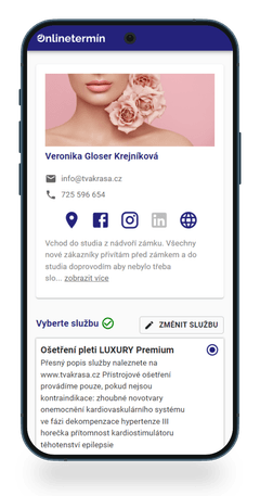 Online termín rezervační systém pro služby